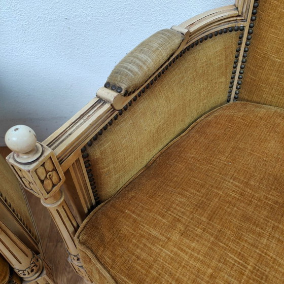 Image 1 of Antikes Sofa und Sessel im Stil Ludwigs XVI.