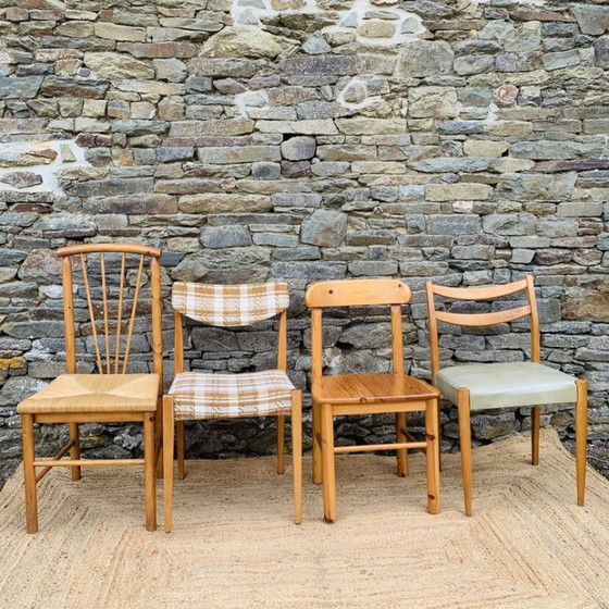 Image 1 of Set di 4 sedie scandinave spaiate