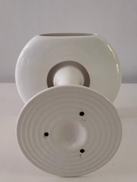 Image 1 of Marc Newson Sci-Fi Vase for Cor Unum, 1993, White Glazed Ceramic, New in Original Box, Signed
