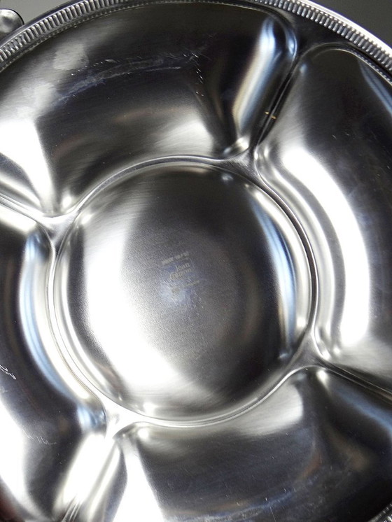 Image 1 of Large Jean Couzon hors d'oeuvre tray in 18/10 stainless steel, 5 compartments