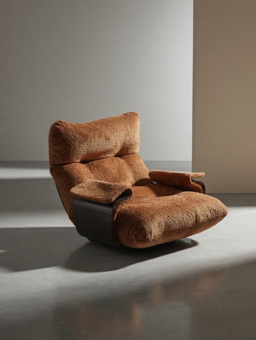 Fauteuil ligne roset marsala koperfluweel