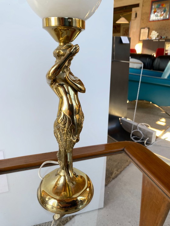 Image 1 of Paire de lampes sirène en bronze - 1920