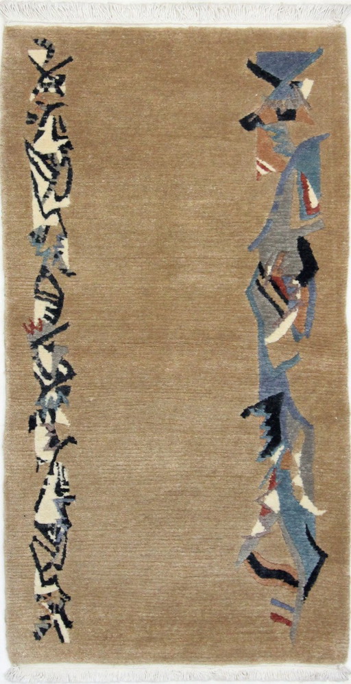 Modern Designer Nepal Teppich 142 x 74 cm