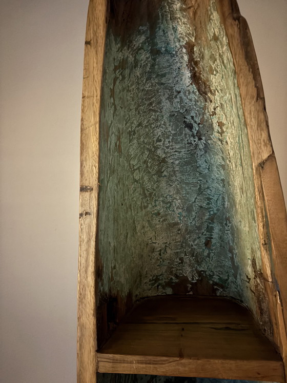 Image 1 of Portabottiglie a forma di barca, ricavato da una vera barca da pesca