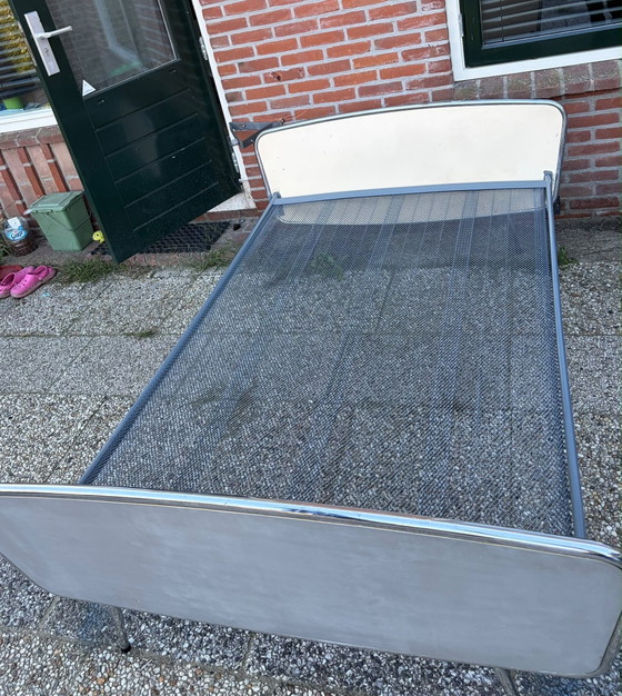 Vintage Auping design twijfelaar – Beds, Metal, Chrome (photo 3 of 5)
