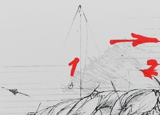 Vladimir Veličković – Esquisse animée (1980) | Impression sérigraphique figurative