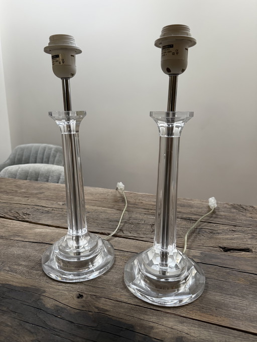 Lampada da tavolo trasparente Vandeheg - 2 pezzi