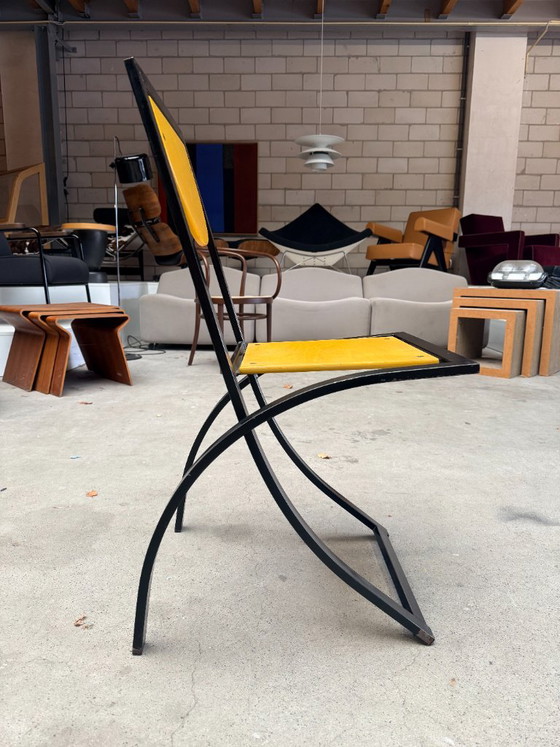 KFF Sinus chair, Karl Friedrich Förster (Bestand: 3) – Esszimmerstühle, Leder, Metall (photo 15 of 21)