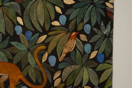 Image 1 of Painted canvas, or decorative panel, "Paradise Lost". Contemporary.