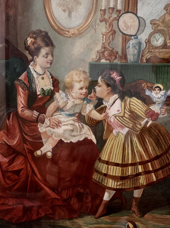 Image 1 of Gouache sur papier ancienne