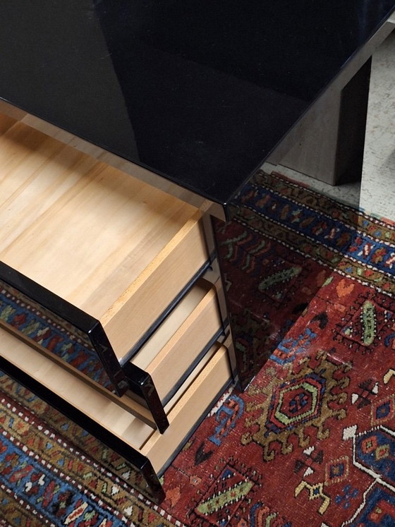Roche Bobois David Lange High End Cabinet Chest of Drawers, Lacquered, Signed, 1970s – Wood (photo 14 of 16)