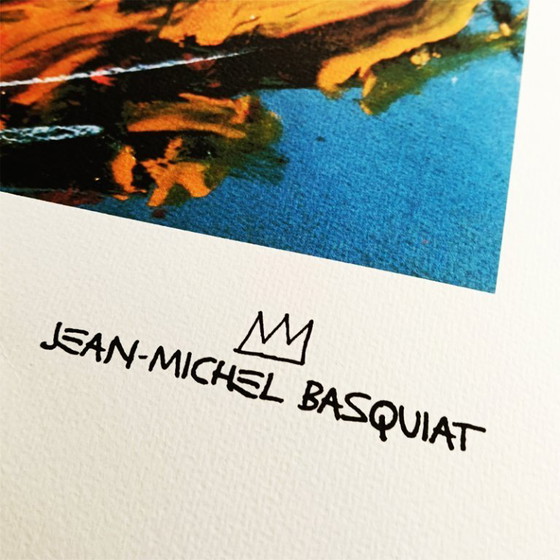Image 1 of Lithographie en édition limitée de Jean-Michel Basquiat, numérotée au crayon.