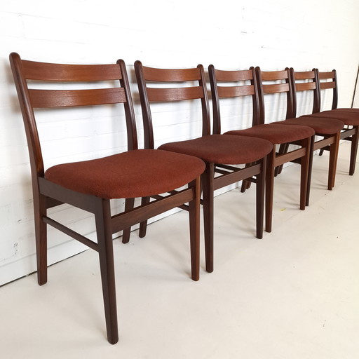 Lot de 6 chaises de salle à manger vintage, design danois des années 1970
