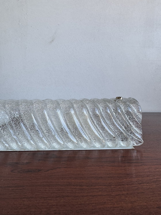Image 1 of Elegante Vintage Wandlamp - Gestructureerd Geribbeld Glas Schoonheid