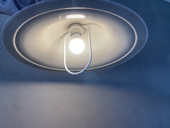 Image 1 of Vintage verstelbare hanglamp geperforeerde kap Pilastro stijl