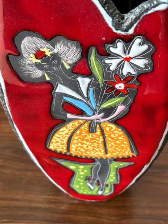 Image 1 of Italian San Marino large vase 1950s, Fantoni style