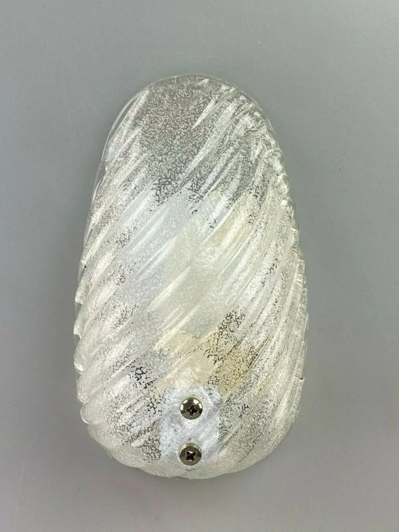 Image 1 of 60's 70's Lampe Lampe murale Lampe Ice Glas Space Age Design