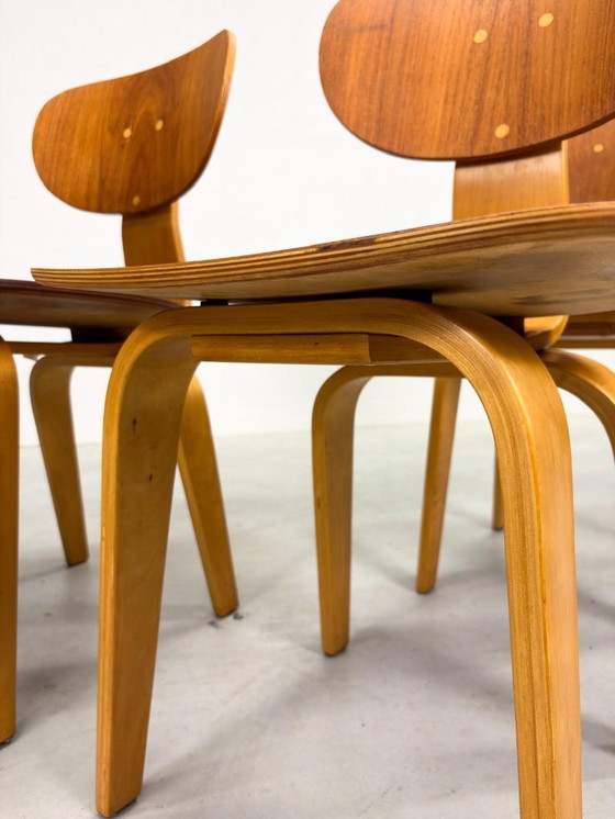 Image 1 of Set Pastoe SB02 Dining Room Chairs by Cees Braakman