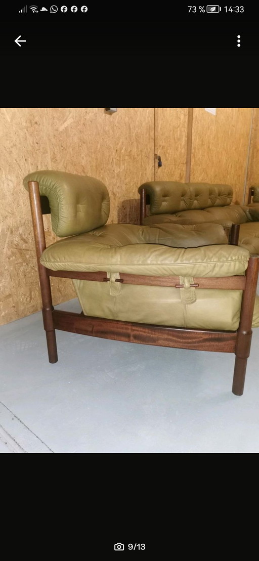 Fauteuils de canapé design des années 60 dans le style de Percival Lafer