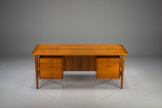 Image 1 of Schreibtisch Modell 207 aus Teakholz von Arne Vodder für Sibast, 1960er Jahre