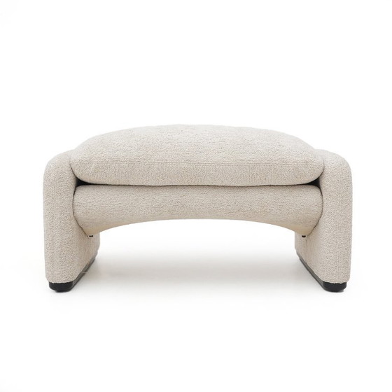 Image 1 of “Maralunga” armchair with pouf by Vico Magistretti for Cassina, 1970s