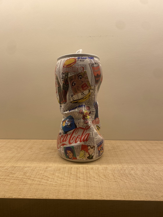 Image 1 of Sculpture pop-art "Coca-Cola Crush" - 30 cm - Objet d'art unique