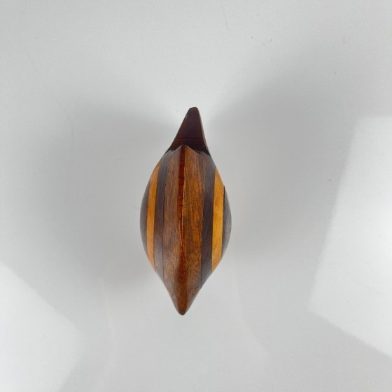 Image 1 of Kleine Fischstatue aus exotischem Holz, Mid-Century Modern