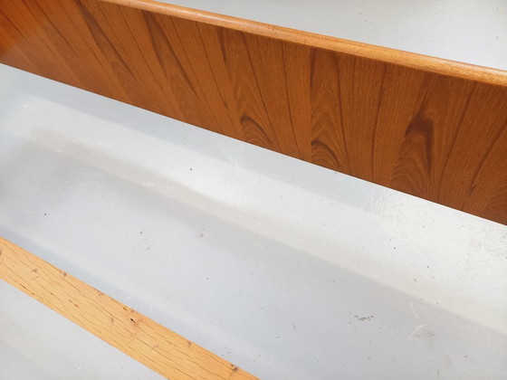 Image 1 of Vintage Scandinavian teak double bed from the 1960s with integrated bedside tables