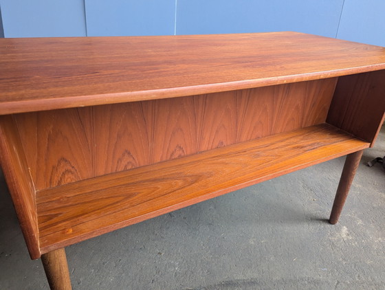 Bureau autoportant danois en teck Mid-Century, années 1960 – Bureaux, Wood (photo 10 of 13)
