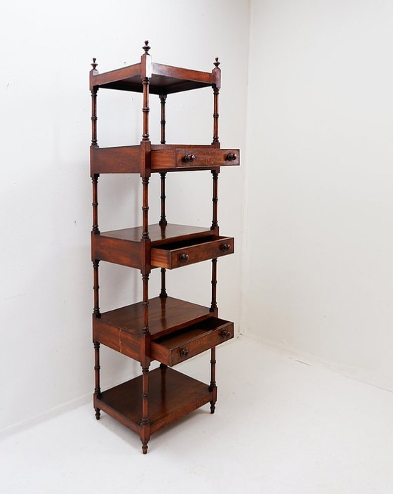 Image 1 of English 19th Century Mahogany Whatnot Shelf