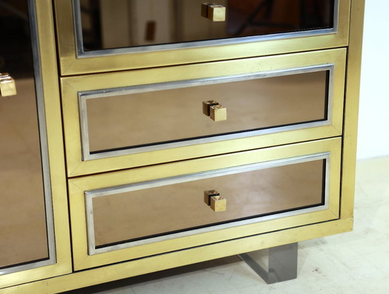 Rare 1970s Michel Pigneres Sideboard / Credenza – France – L'Angolo Metallarte Roma, Brass (photo 10 of 12)