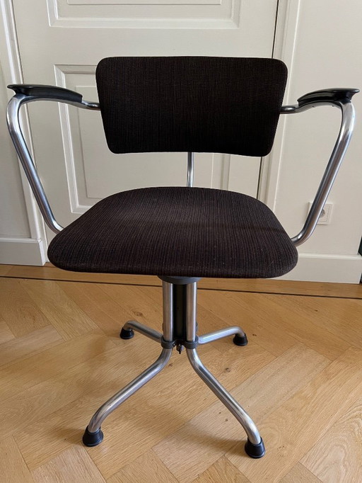 Sedia da ufficio originale Gispen 354 degli anni &#39;30, marrone