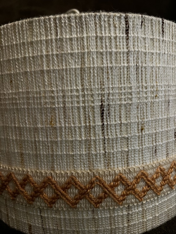 Vintage lampshade with orange embroidery 70s Retro Boho – Pendant lamps, Textile (photo 3 of 6)