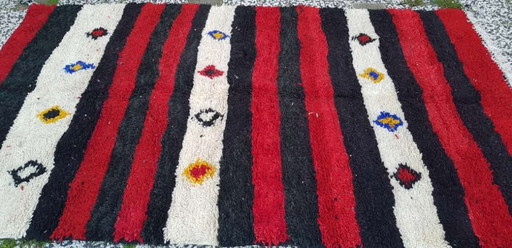 Hand-knotted Berber wool rug 257x150cm
