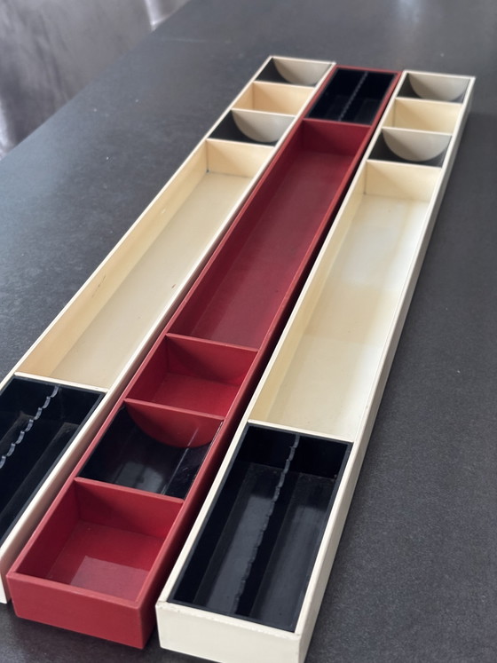 Image 1 of Lot de 3 organiser de bureau Kartell modèle 4643 du designer Pio Manzu