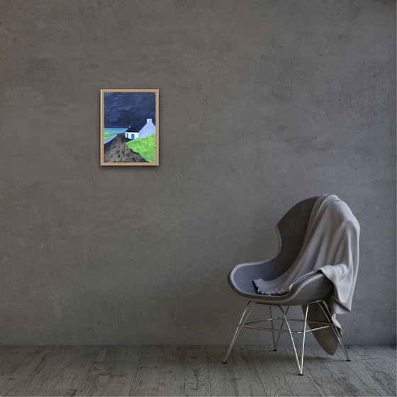 Image 1 of Gouache op natuurlijk papier.  Formaat 40x30cm