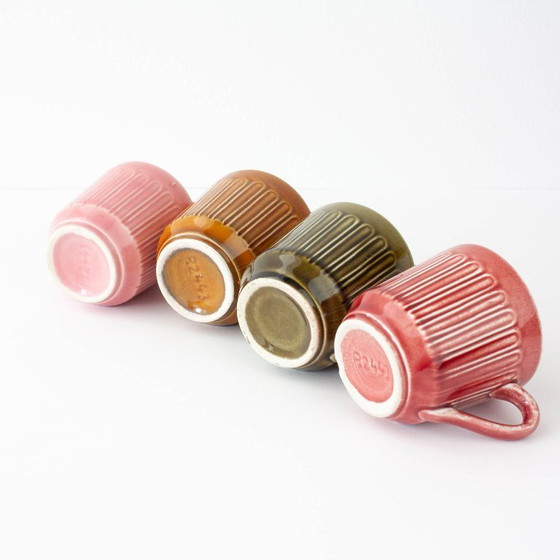 Image 1 of Set aus Keramik-Kaffeetassen und Milchkännchen von Secla, 1970er Jahre