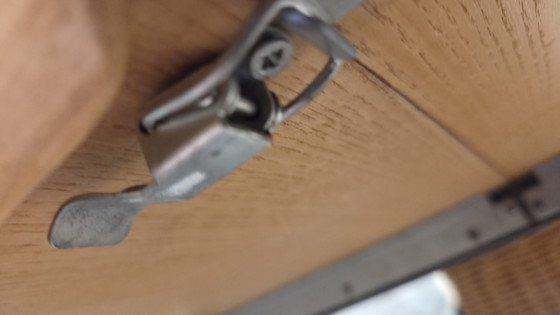 Image 1 of Mesa de comedor de madera y ratán, 1970