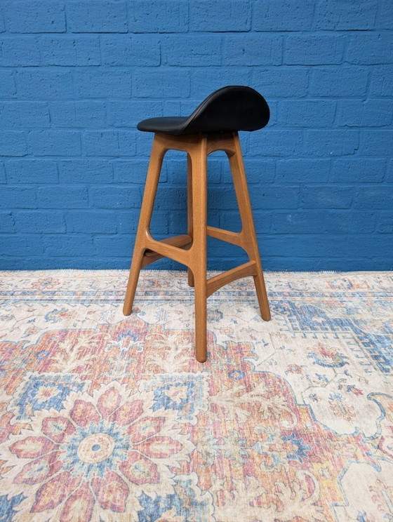 Image 1 of 3x Retro OD61 bar stools, Erik Buch, Hammel Møbelfabrik