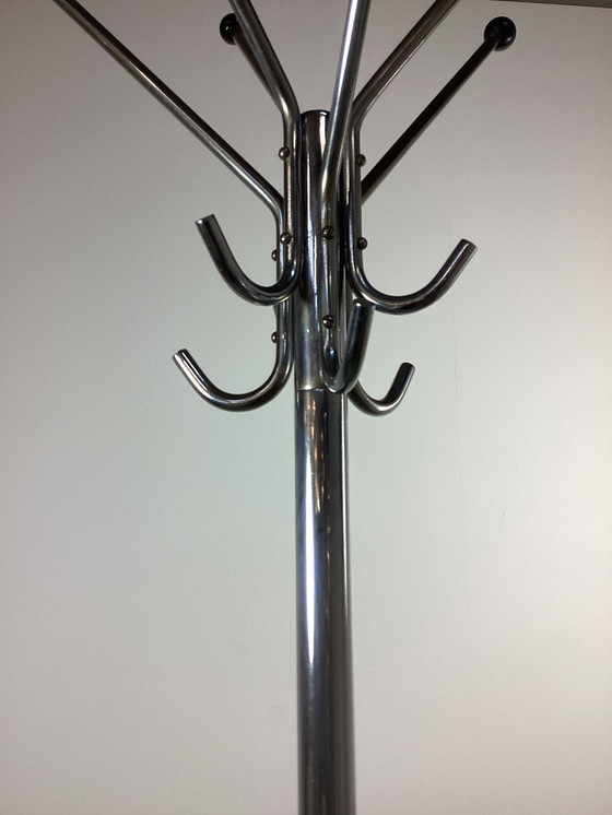Image 1 of Vintage Fifties Chrome Coat Rack Modernist Industrial