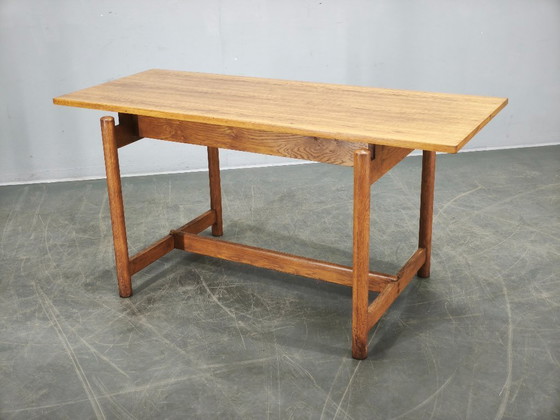 Image 1 of 1960s Czech Coffee Table in Solid Oak by Krásná Jizba