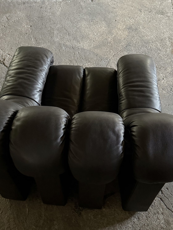 Image 1 of DIVANO MODULARE DE SEDE DS-600 “TATZELWURM” / “SNAKE” MARRONE SCURO 26 ELEMENTI SVIZZERA ANNI '80