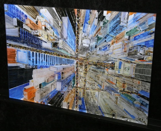 Image 1 of Gottfried Salzmann: "Manhattan Crossroads." UV print on plexiglass. Hand-signed, limited edition.