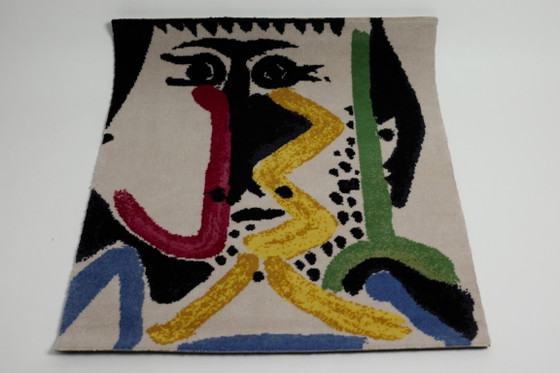 Pablo Picasso “Tête d’Homme” Tapis en Laine Édition Limitée par Desso, N° 90/500, Pays-Bas, 1996 – Wool (photo 3 of 18)