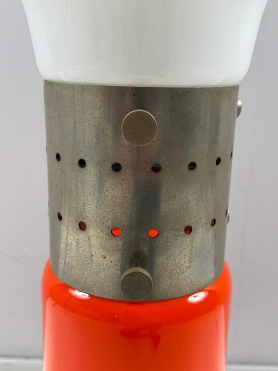 Image 1 of Lampadaire de style Space Age conçu par Carlo Nason pour Mazzega, modèle : « Brillo », Italie, années 1970