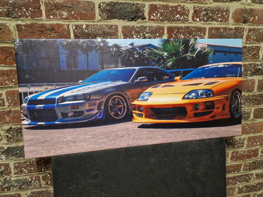 Canvas Paul Walker . Cars