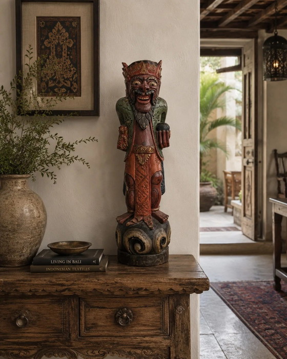 Dvarapala balinese policromo (Guardiano del Tempio) – Sculture, Wood (photo 2 of 10)
