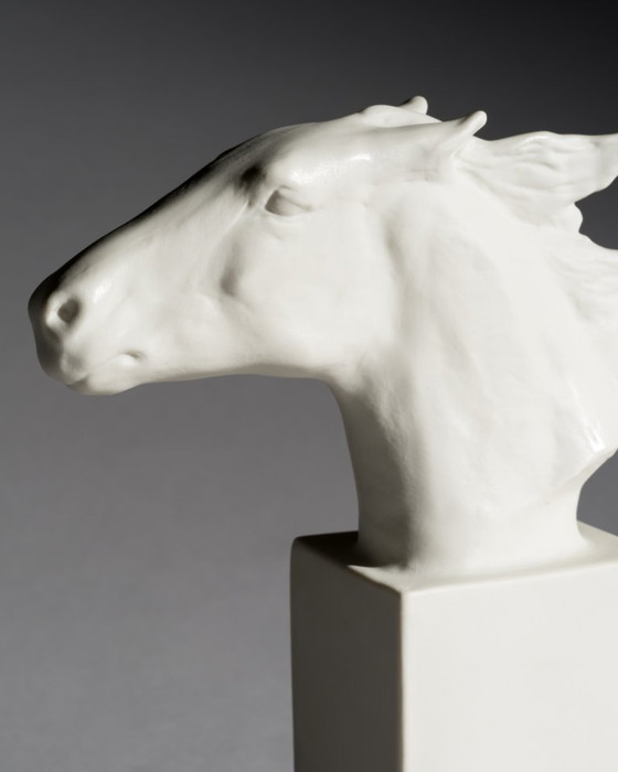 Image 1 of Albert Hinnrich Hussmann Rosenthal Hannibal Equestrian Porcelain Sculpture 1609