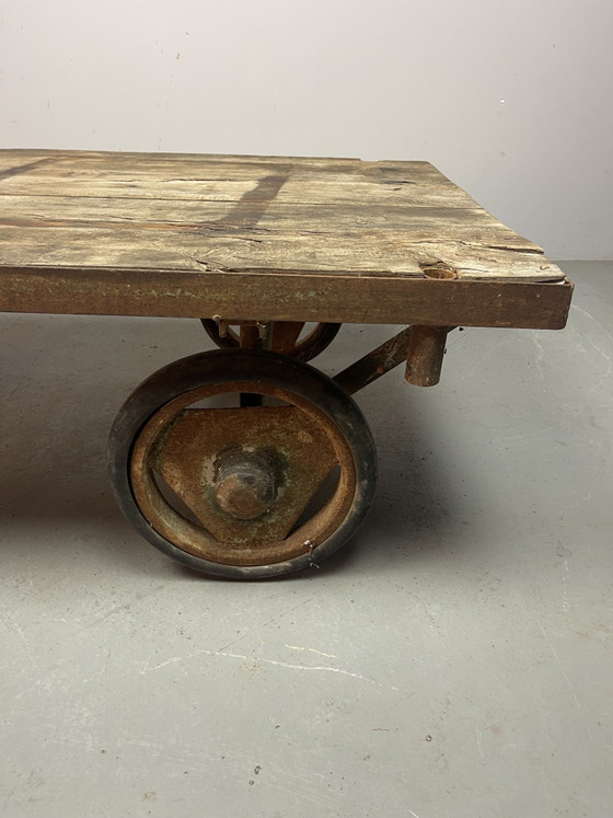 Vintage Industrial Factory Platform Trolley | Unknown | 1950s. Ref.: CT1003 – Coffee tables, Wood, Metal (photo 10 of 15)