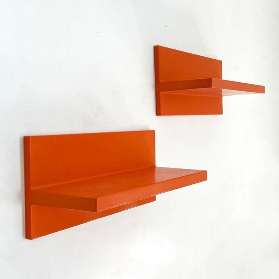 Estantería de pared naranja de Marcello Siard para Kartell, década de 1970. – Armarios de pared, Plastic (photo 7 of 7)